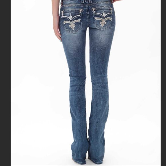 Etty Rock Revival Boot Cut Jeans Size 25 Extra Long - Picture 2 of 16